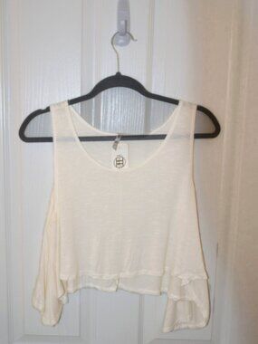 NWT Heart & Hips Cream High Low Tank Top Flowy Layering Top Size Medium